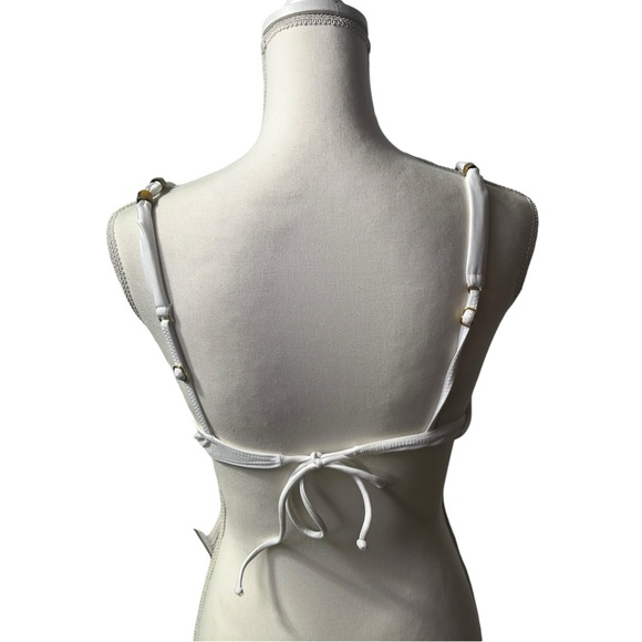VIX womens white solid DORA KIRK bikini swim top size XL NWT - Picture 3 of 10